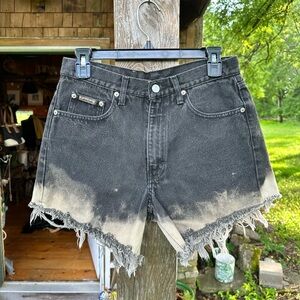 VTG Calvin Klein Bleached Denim Shorts